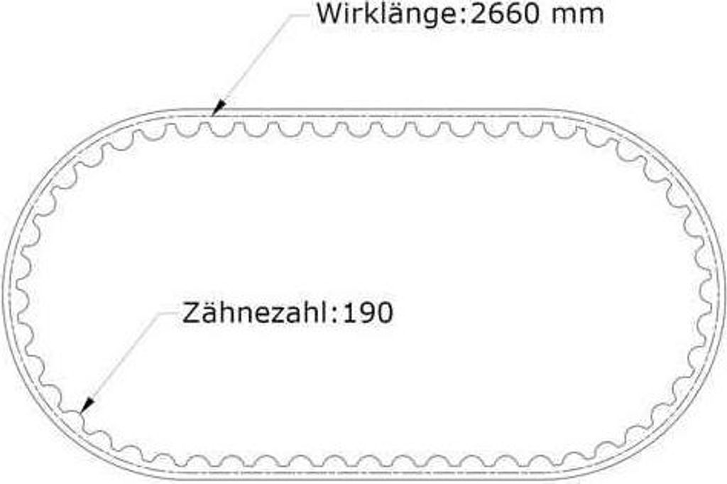 Zahnriemen HTD 2660-14M-85 mm SWR