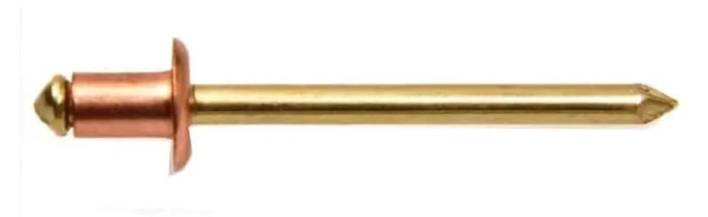 500 Rivets Aveugles GORIVET TRS 3.2 x 6 mm en Cuivre Laiton D-Work