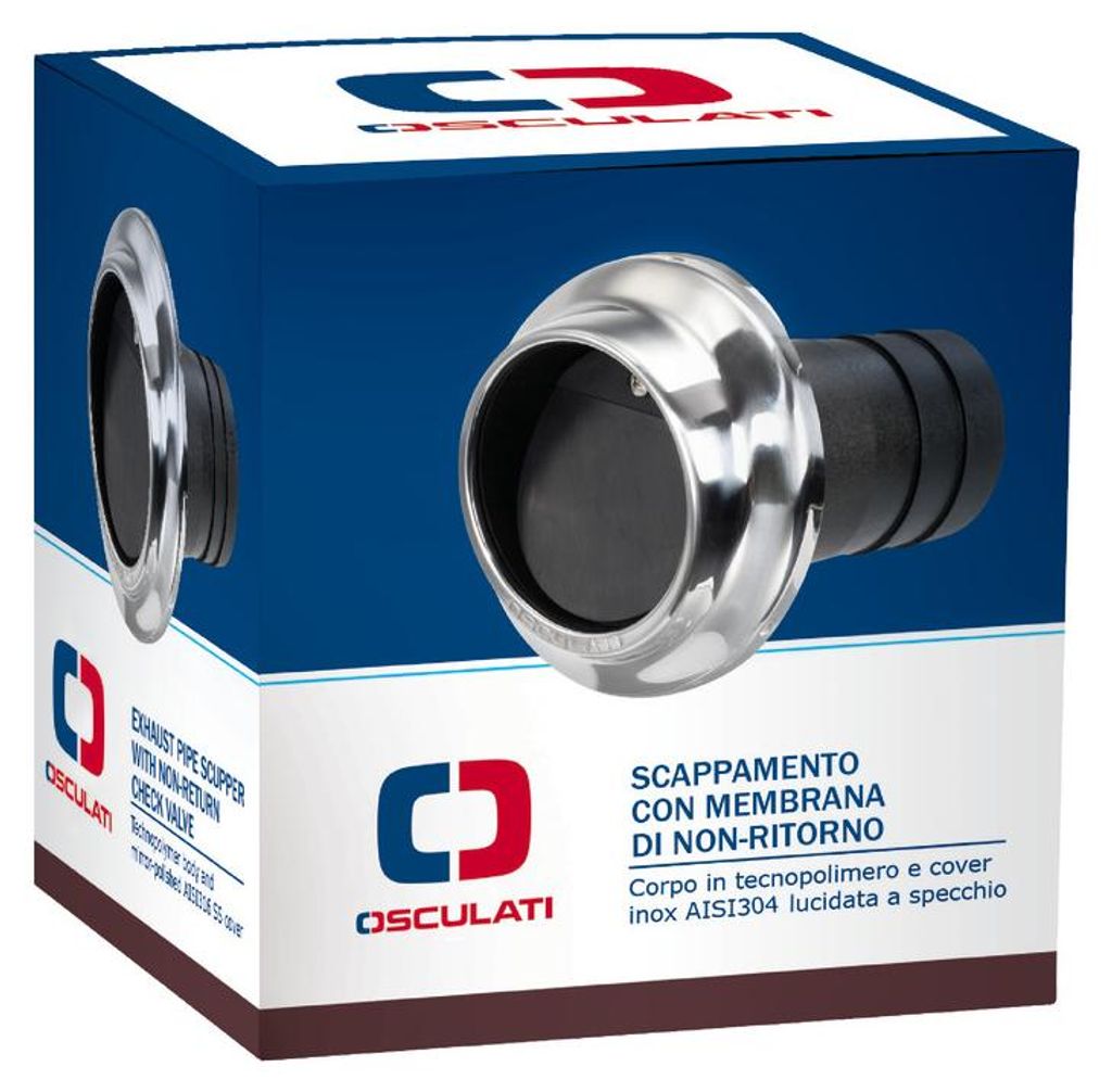 Abgasrohr aus Technopolymer und Edelstahl 90 mm - Osculati 51.386.07