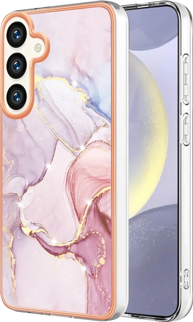 Cover Samsung S24 Rosa Marmo Slim - Protezione Antiurto TPU Soft