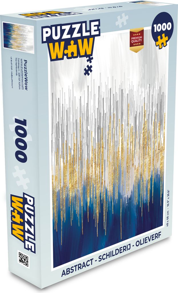 MuchoWow Puzzle 1000 Teile Abstrakt - Gemälde - Öl - Spielzeug - Alt und Jung - Spiele - Puzzeln