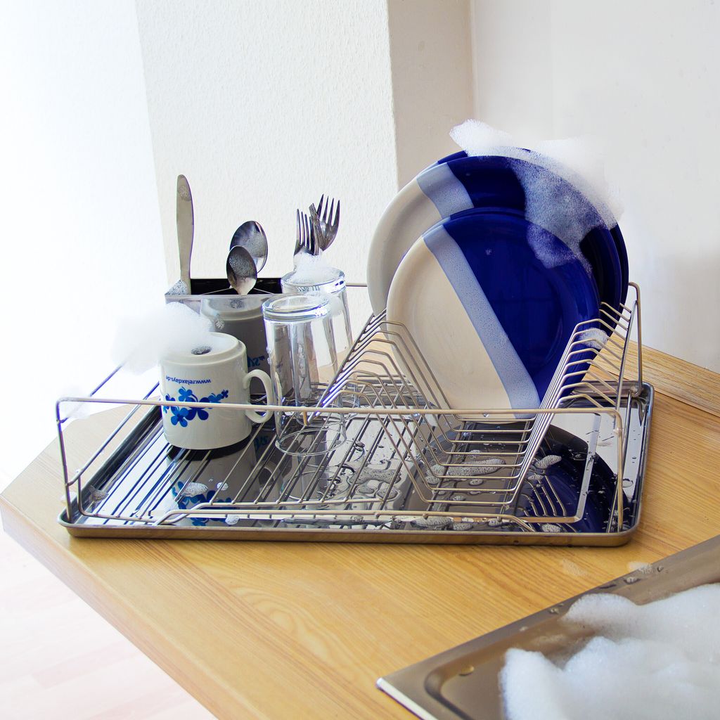 relaxdays Abtropfgestell silber Produktbild 2