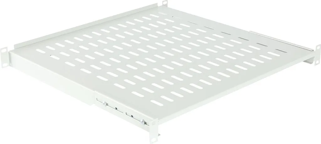 Support de Serveur 19 Pouces Lanview 1U Étagère Fixe Blanche 450mm