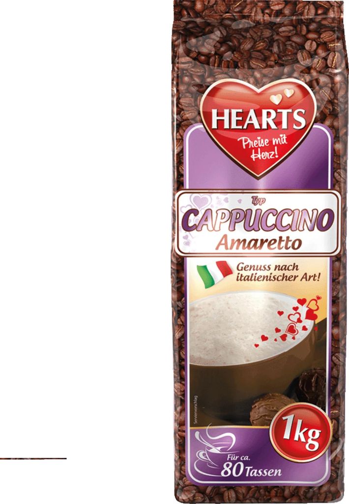 Hearts Cappuccino Amaretto (1x1Kg Beutel) Produktbild 