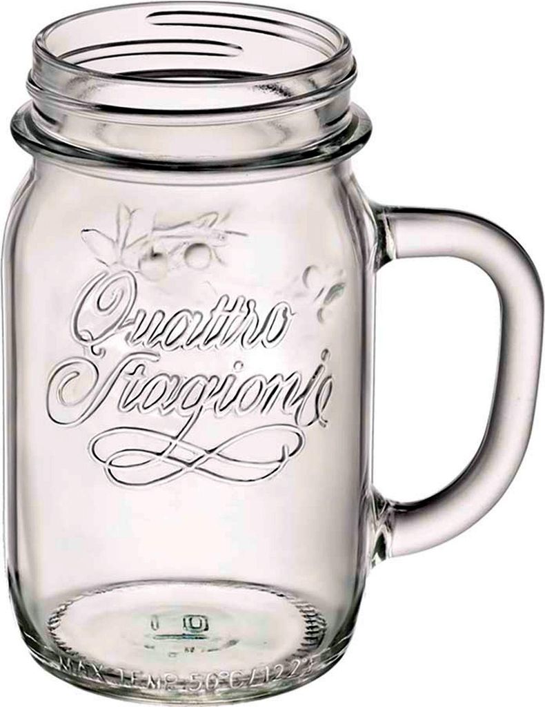 Quattro Stagioni Henkelglas 41,5cl o. Deckel - 12 Stück