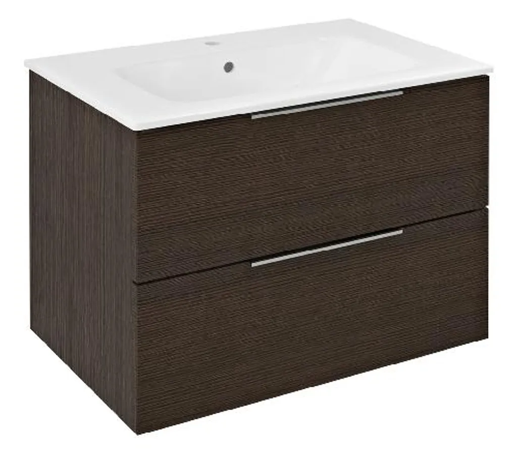 Meuble de Salle de Bain Suspendu 70 cm Sapho Cirasa en Pin Rustique Chic