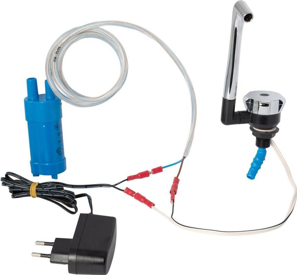 230V Novo Chrome Noir Camping Robinet automatique + pompe Image du produit 
