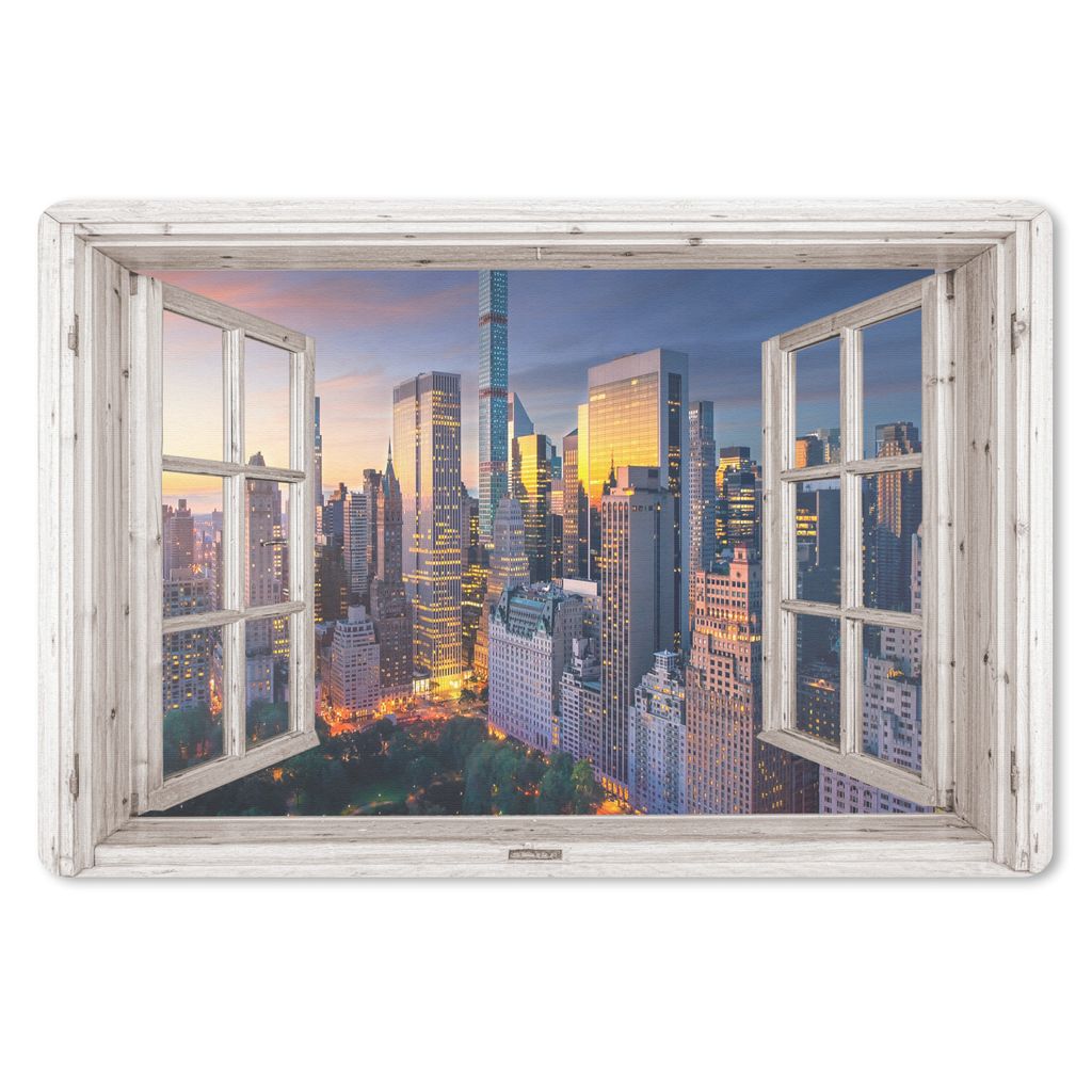 MuchoWow Schreibtischunterlage Ansicht - New York - Skyline 60x40 cm - XXL Mauspad - Großes Mauspad