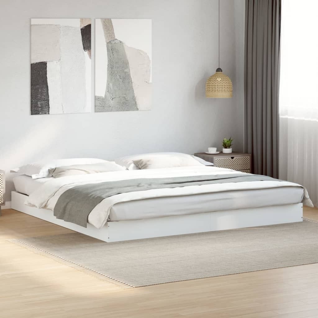 vidaXL Bettgestell ohne Matratze Weiß 180x200 cm