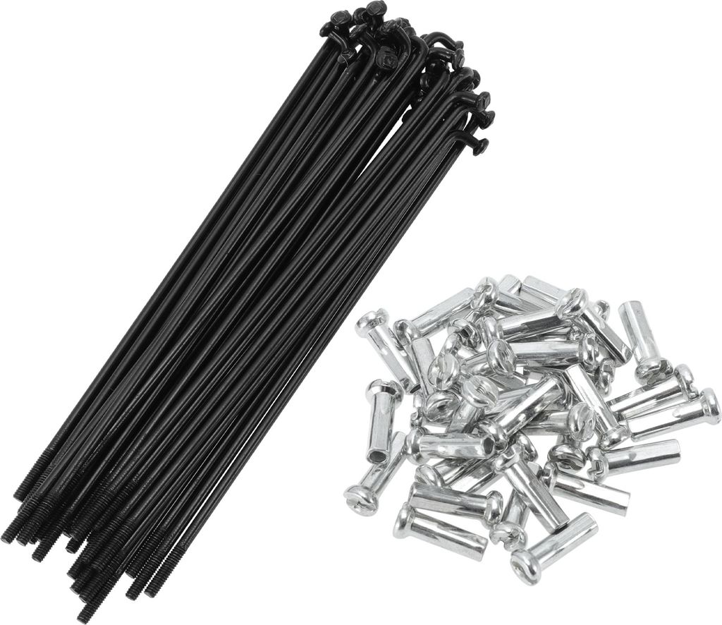 Universelle Fahrradspeichen Fahrradrad Speichen 14G 101mm Länge Kohlenstoffstahl Schwarz 1 Satz