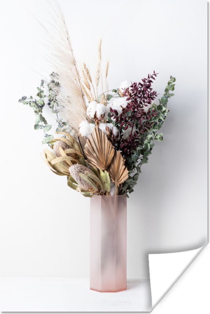 MuchoWow Poster Blätter - Blumen - Stilleben 80x120 cm - Papierdruck