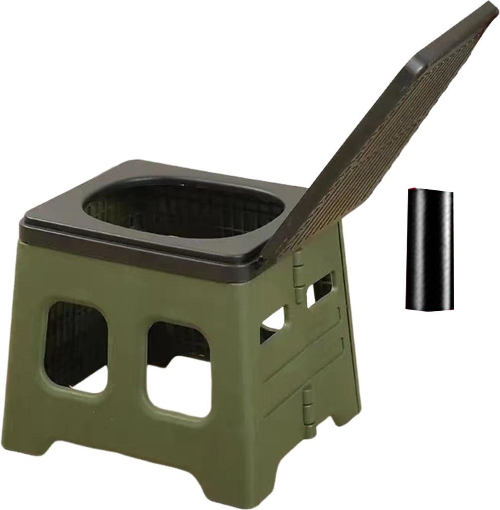 Tragbare Toilette für Camping im Freien mit Tasche, Mehrzweck-Klapptoilette mit Deckel, Kinder- und Erwachsene-Auto-Nottoilette, zusammenklappbare...