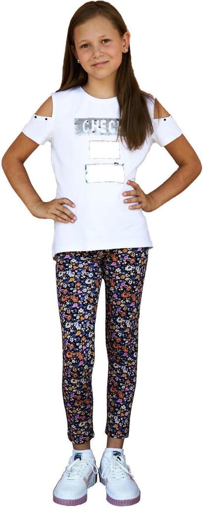 Mädchen Kinder Leggings gemustert in Baumwolle; Muster-3 92/98