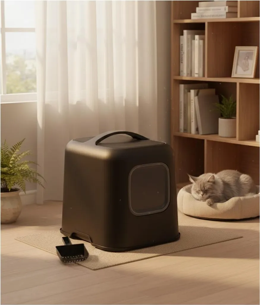 Maison de toilette Trudy : Solution idéale pour chat propre en intérieur