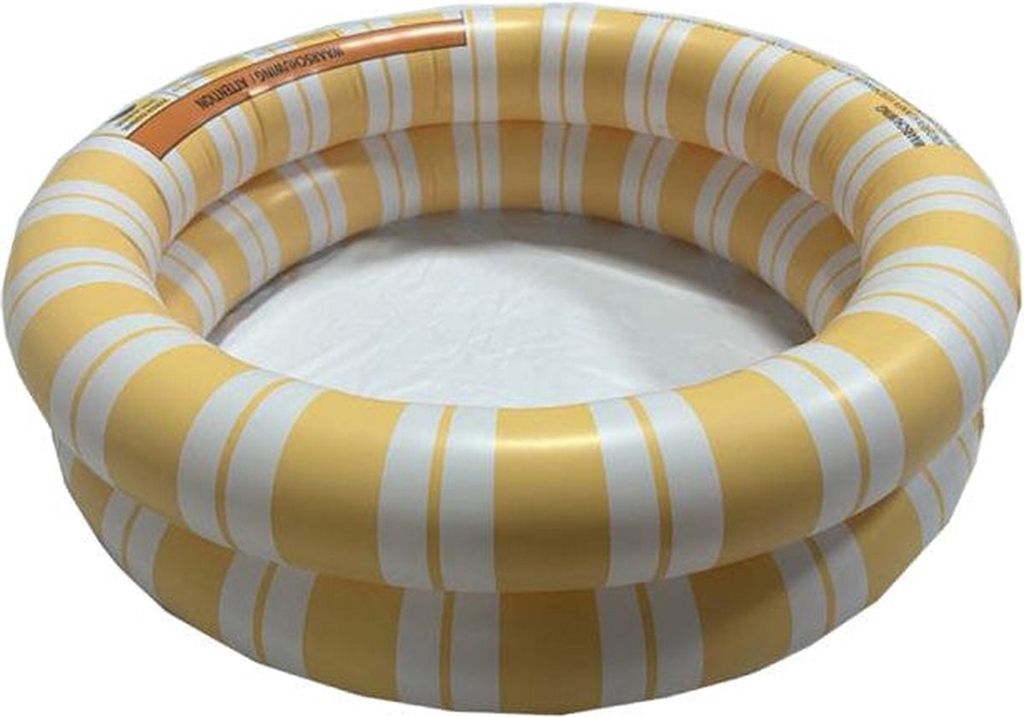 SWIM ESSENTIALS Piscine Bébé 60 Cm - Rayé Orange