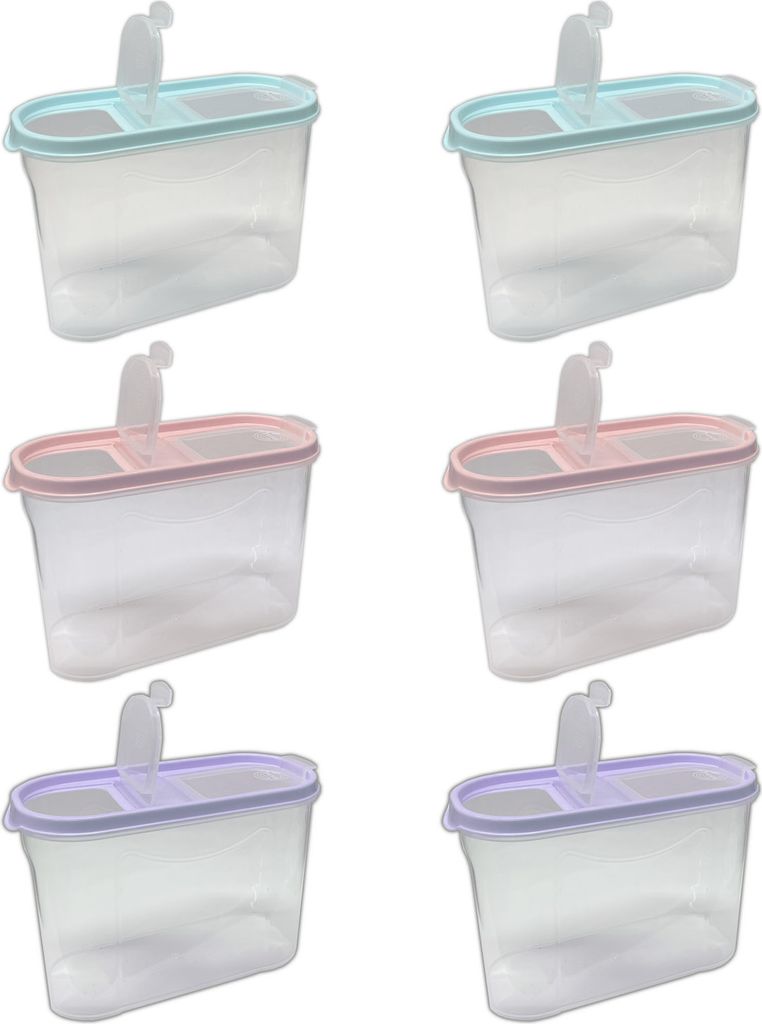 6er Set Schüttdose 1,4 Liter Vorratsdose Aufbewahrungsdose Streudosen Frischhaltedosen Müslidose Lebensmittel Vorratsbehälter