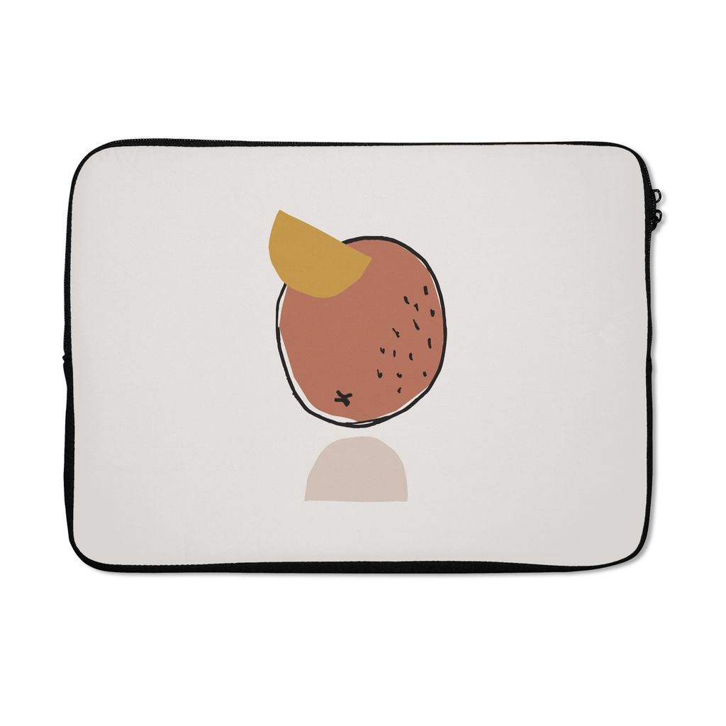 MuchoWow Laptop Hülle 13 Zoll Sommer - Kokosnuss - Braun - Weiß Laptoptasche - Laptophülle - Sleeve - Rundumschutz