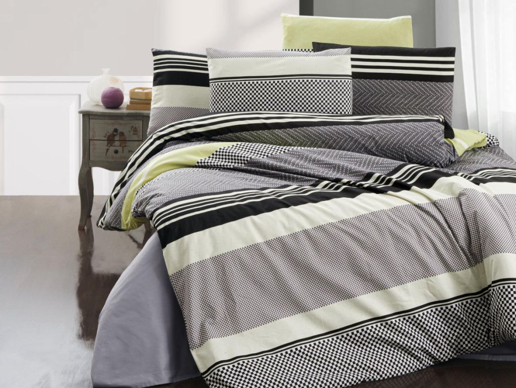 Leinen Französische Baumwolle 220x200,70x90 Racing gelb