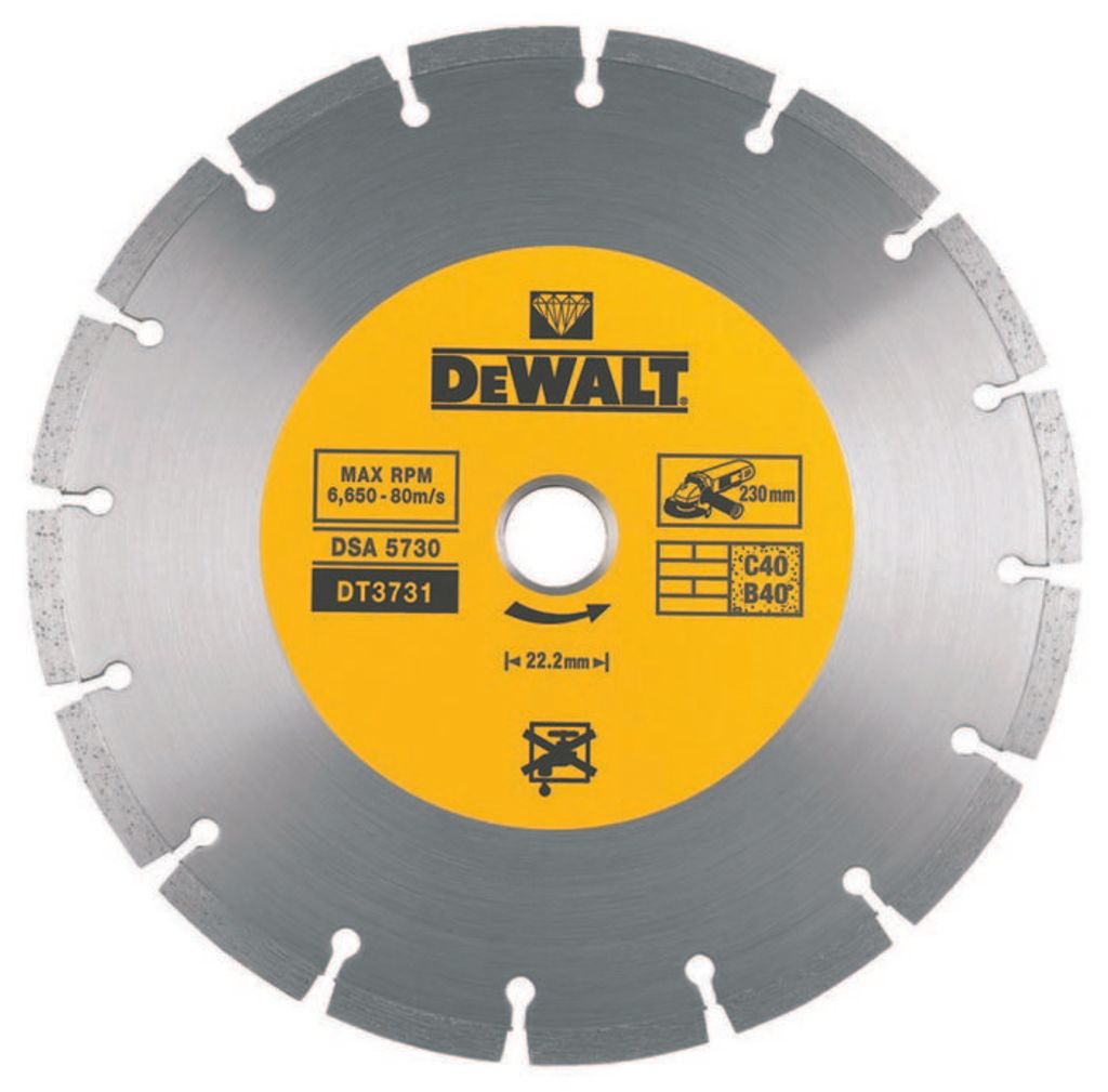 Segmentierte Diamanttrennscheibe DEWALT Ø 230 MM - DT3731