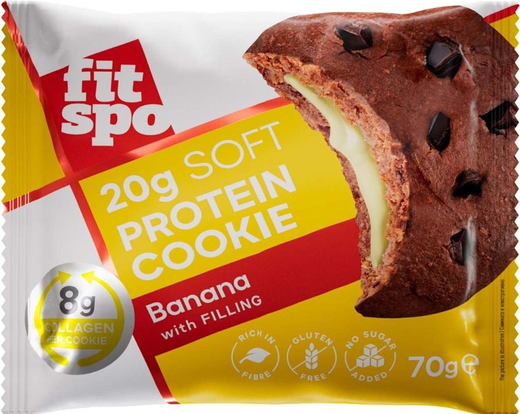 Biscotto proteico morbido Fit Spo con 8 g di collagene e Immagine del prodotto 