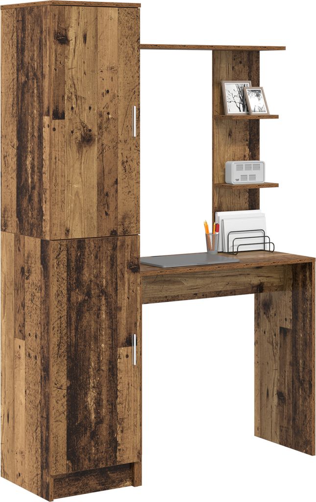 Eleganten-Stil Schreibtisch mit Stauraum Altes Holz hochwertigem Holz - Anrichte Kommoden DE31139