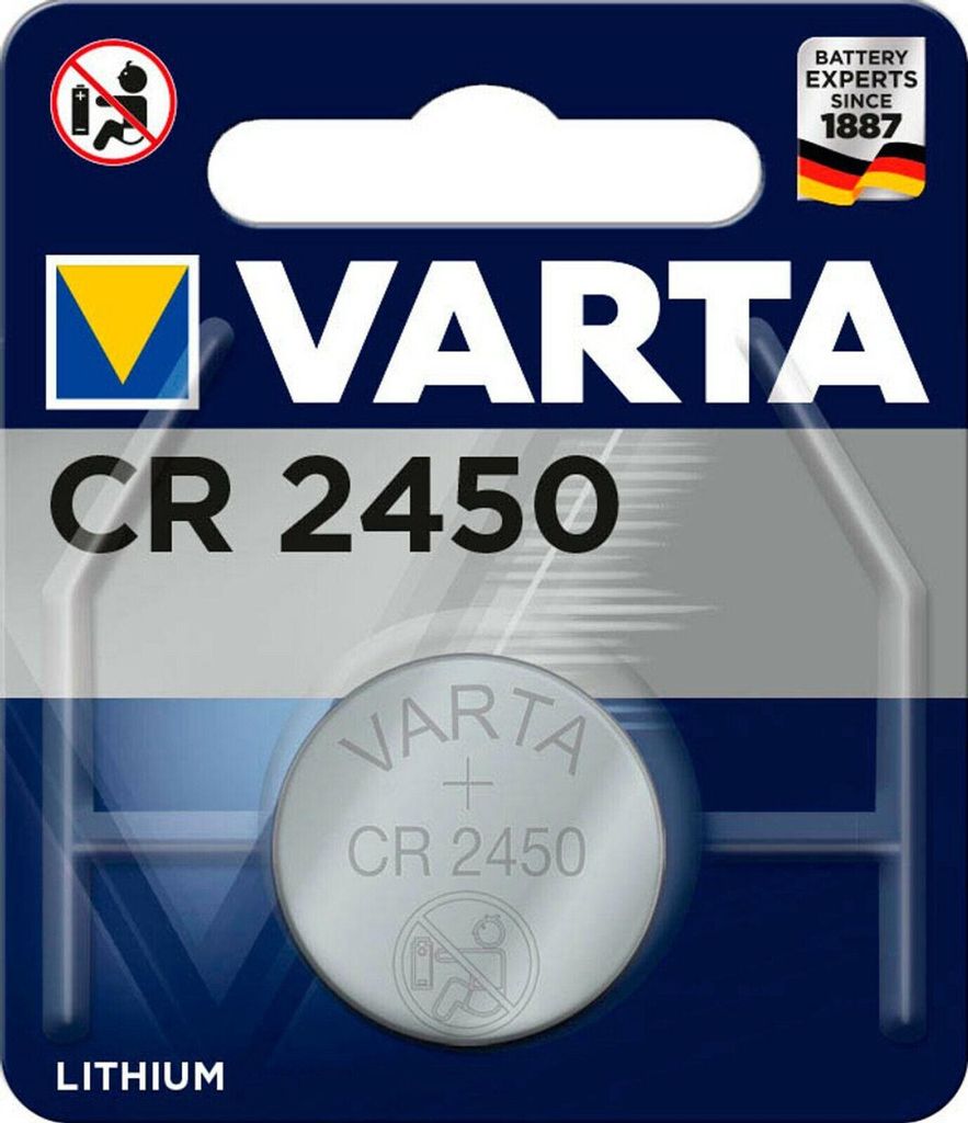 Varta Batterie Knopfzelle CR2450 3V 570mAh Lithium      Produktbild 