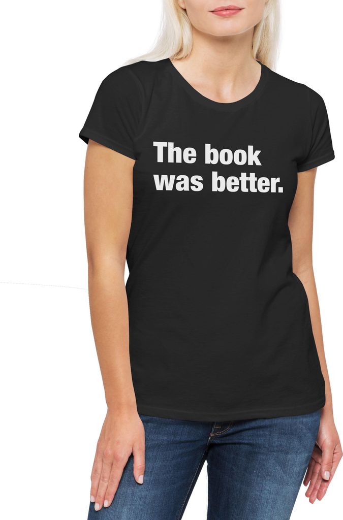Urban Backwoods The Book Was Better, Damen T-Shirt, Farbe: Schwarz, Größe: 3XL