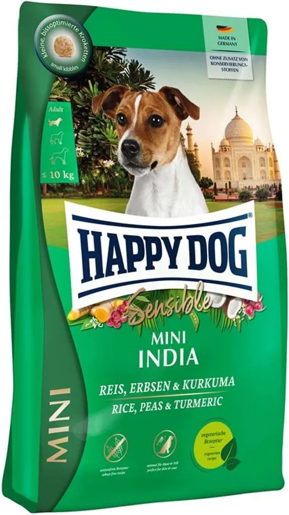 HappyDog Sensible Mini Inde 4kg - Croquettes sans céréales pour chien