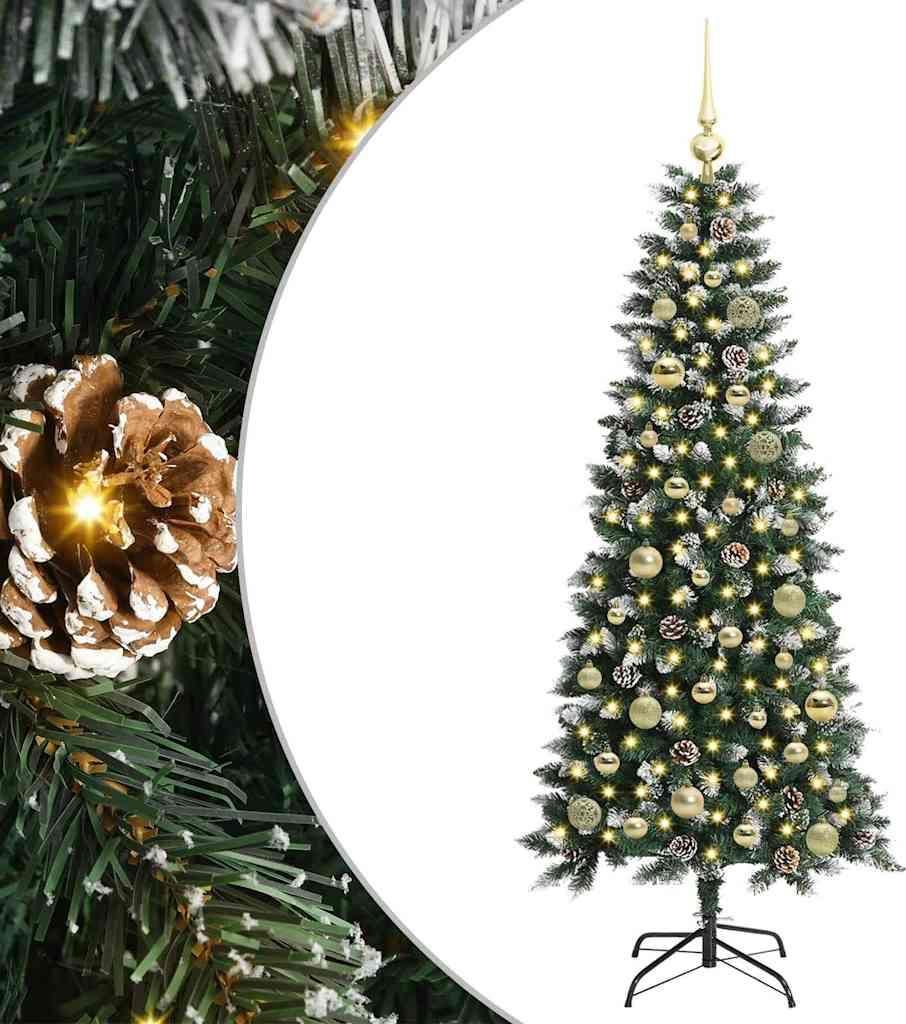 vidaXL Künstlicher Weihnachtsbaum mit 150 LEDs mit Ständer Grün 150 cm