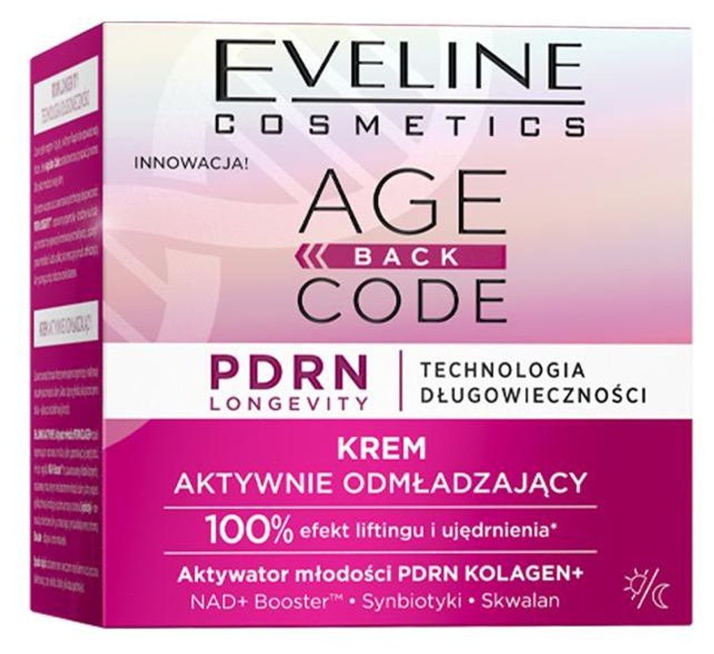 Eveline Cosmetics Age Back Code – feuchtigkeitsspendende, regenerierende Gesichtscreme
