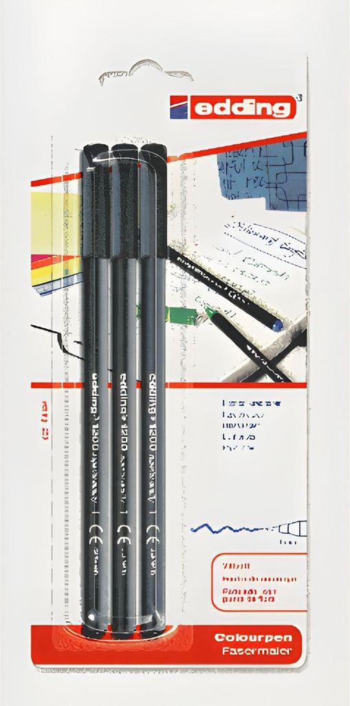 EDDING 1200 Pennarello con punta in fibra, Punta Tonda, Tratto 1 - 3 mm