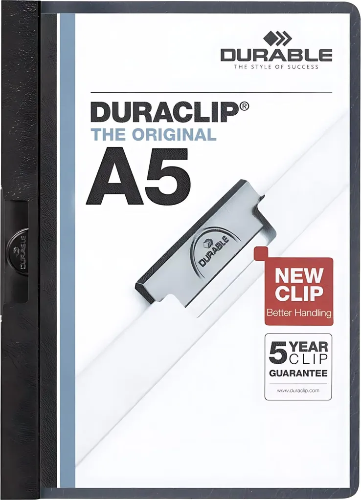 Cartellina A5 DURABLE Duraclip 30 Nera 221701 - Organizzazione Premium