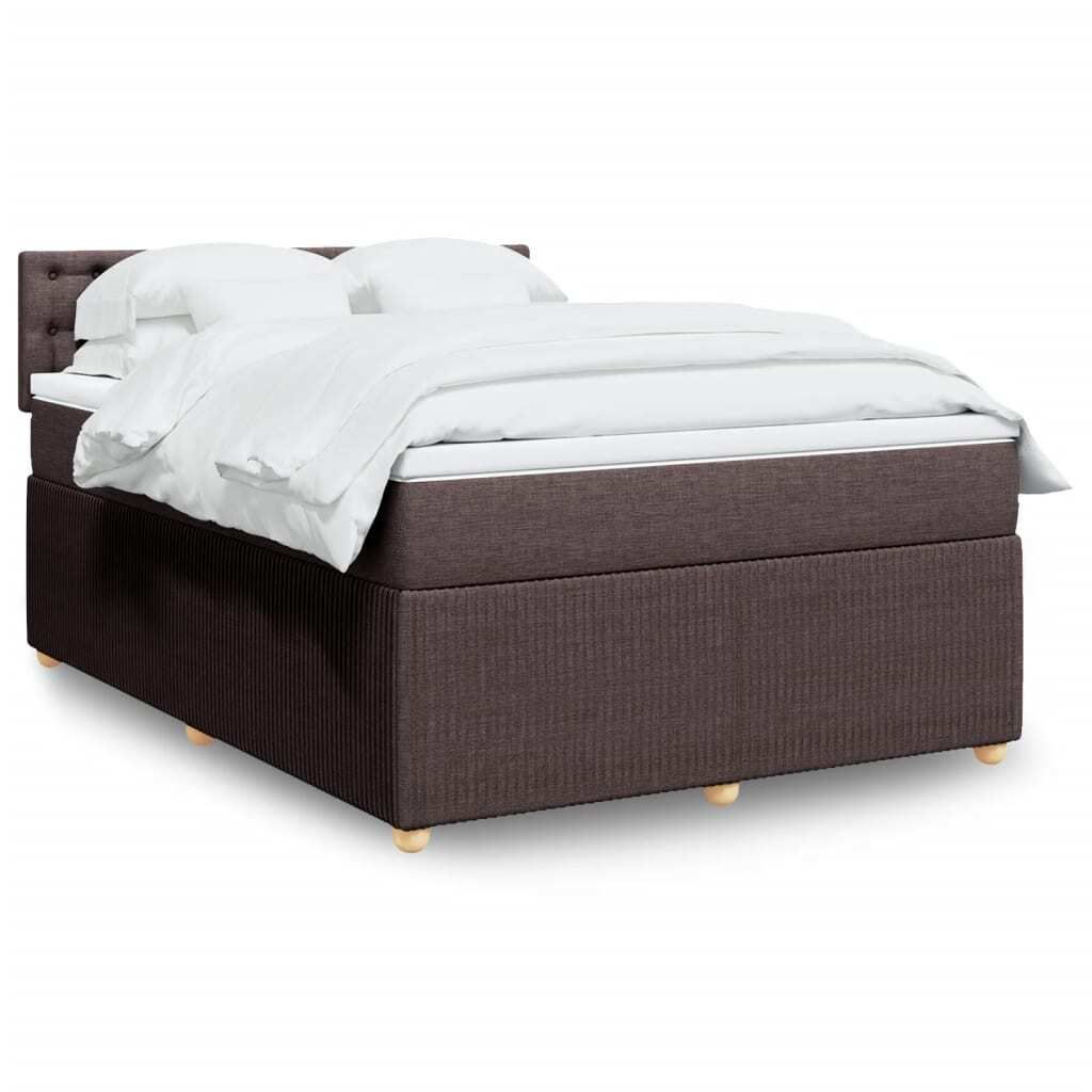 Eleganten-Stil Boxspringbett mit Matratze Dunkelbraun 160x200 cm Stoff,95,24 Kg cloris2812588
