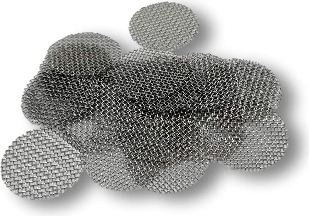 Pfeifensiebchen - Einlegesieb 100 - Stahlsiebe 10mm - Sieb Vaporizer - Pipescreens - Einlegesiebe grob (100 Stk.)