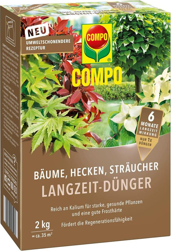 COMPO Bäume,Hecken, Sträucher Langzeit-Dünger - 2 kg für Produktbild 