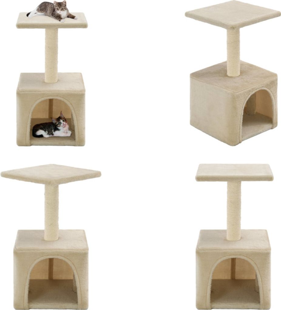 vidaXL Katzen Kratzbaum Sisal 55 cm Beige - Kratzbaum - Kratzbäume - Katzenbaum - Katzenbäume