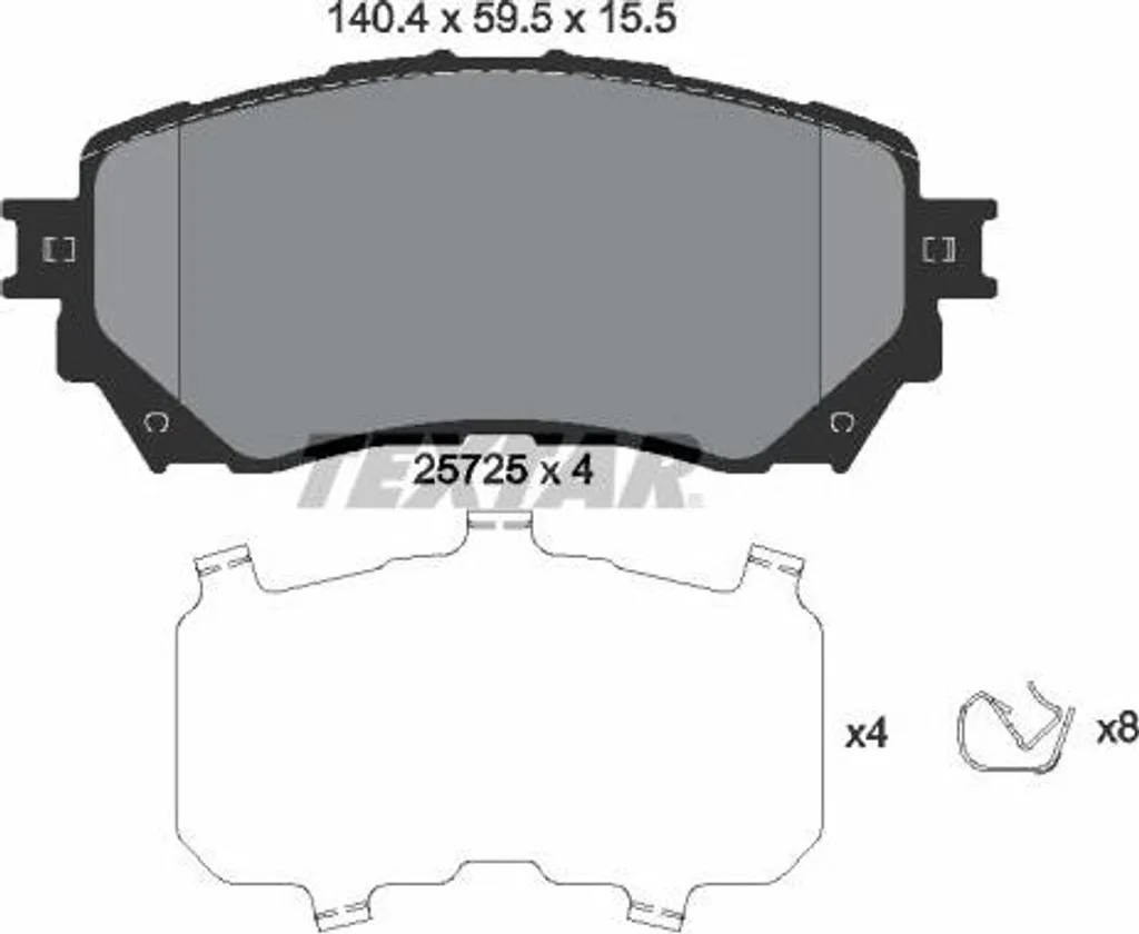 Plaquettes de frein haute performance Textar 2572501 OE G4YA3328Z Mazda