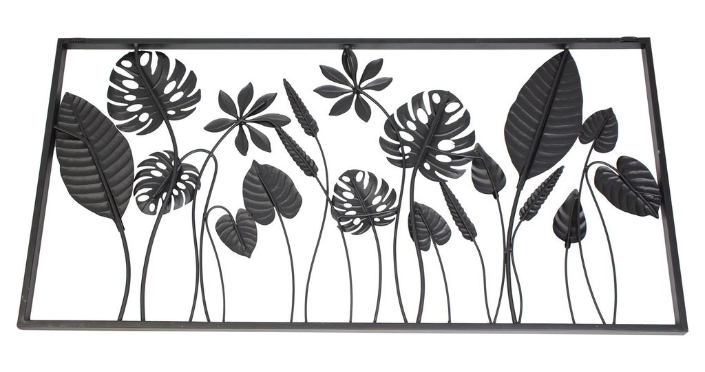 Metallbild Blätter Wandbild Bild Wanddeko Wohnzimmer Metall Produktbild 3