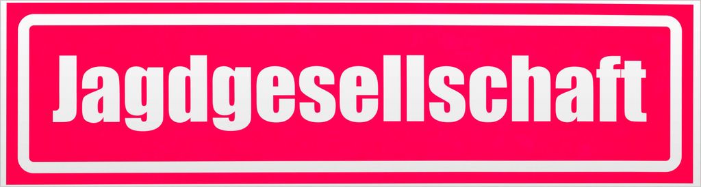 Kiwistar Jagdgesellschaft invertiert Magnetschild Schild magnetisch - 60cm Neonpink - Magnetfolie für Auto PKW Kfz