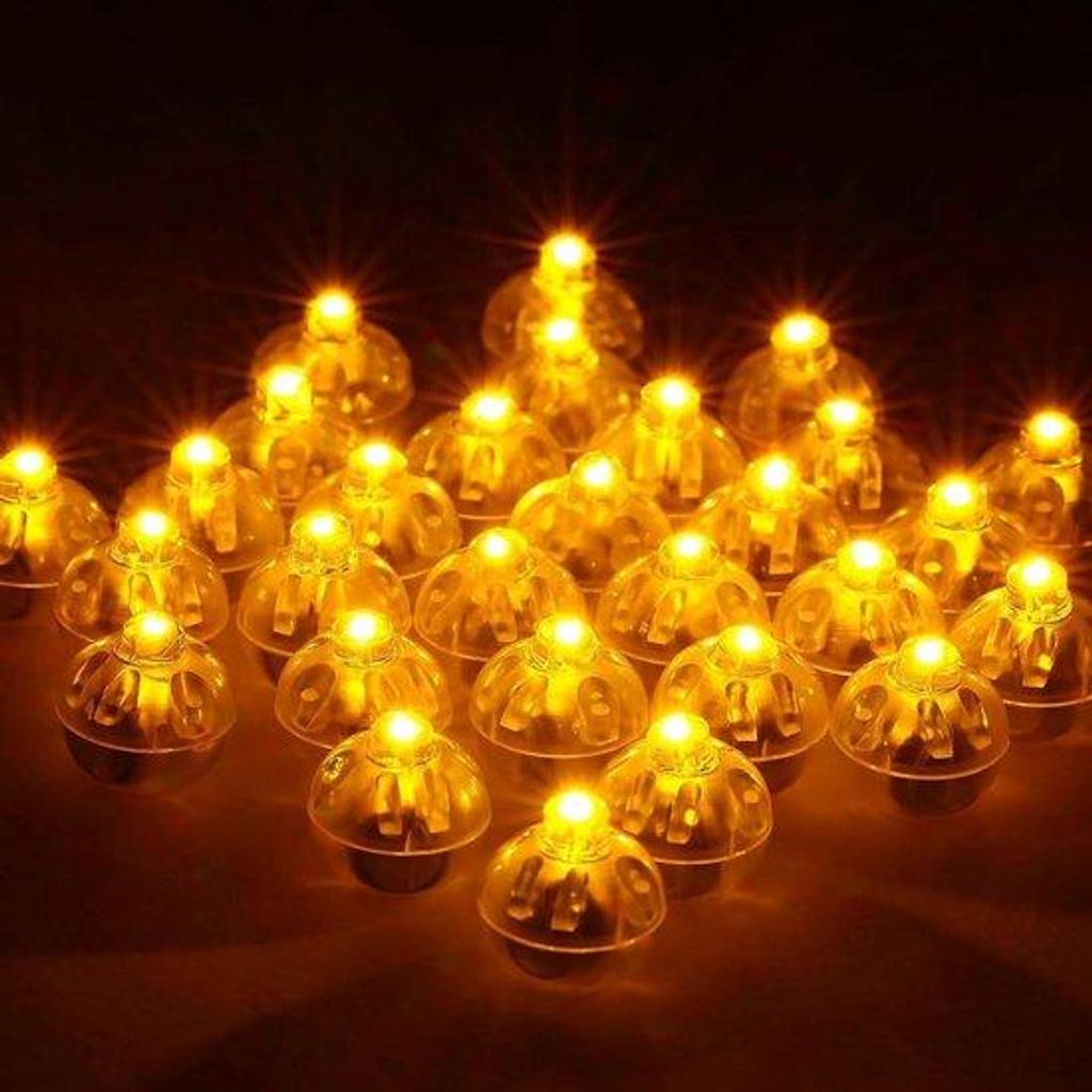50 Stück Mini-LED-Lichterketten - warmweiß - Geburtstag Hochzeit