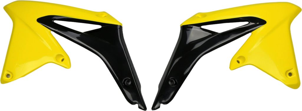 Kühlerverkleidung UFO PLAST 2-teilig Abdeckung Kühler für Suzuki RM-Z 450 ccm Bj. 2008 - 2017, Farbe:hellgelb OEM 01-26