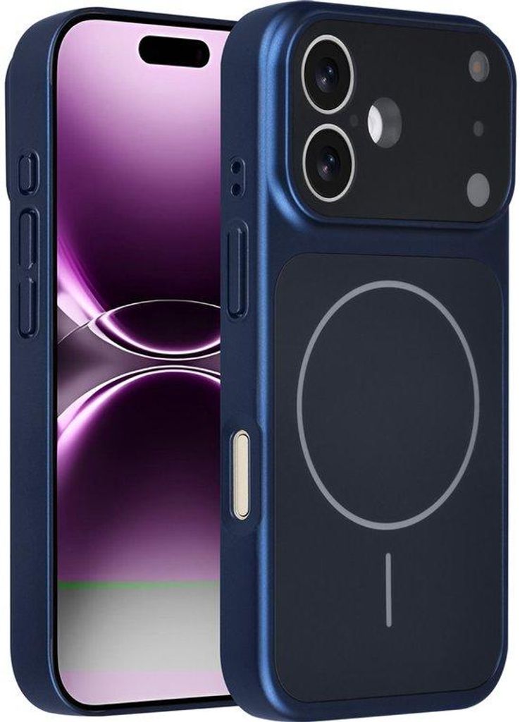 TUNIQ Matte Glass Telephonhülle für iPhone 17 - MagSafe - Blau