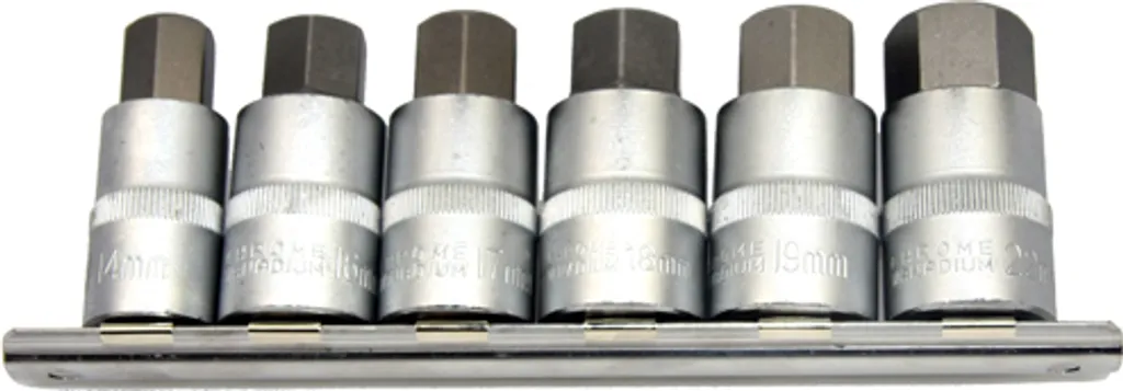 Douilles six pans creux courtes 14-22 mm en acier Cr-Mo haute torsion