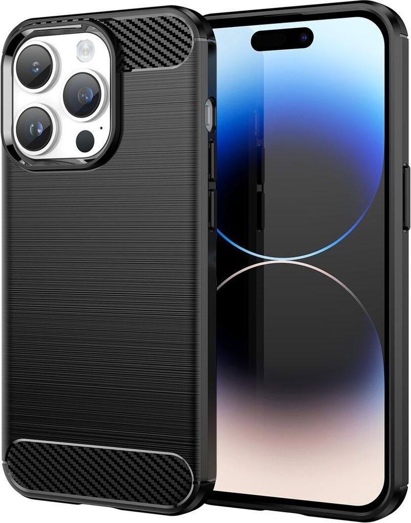 König Design Hülle kompatibel mit Apple iPhone 15 Pro Max Kunststoff Soft Handyhülle - Handy Case Schwarz