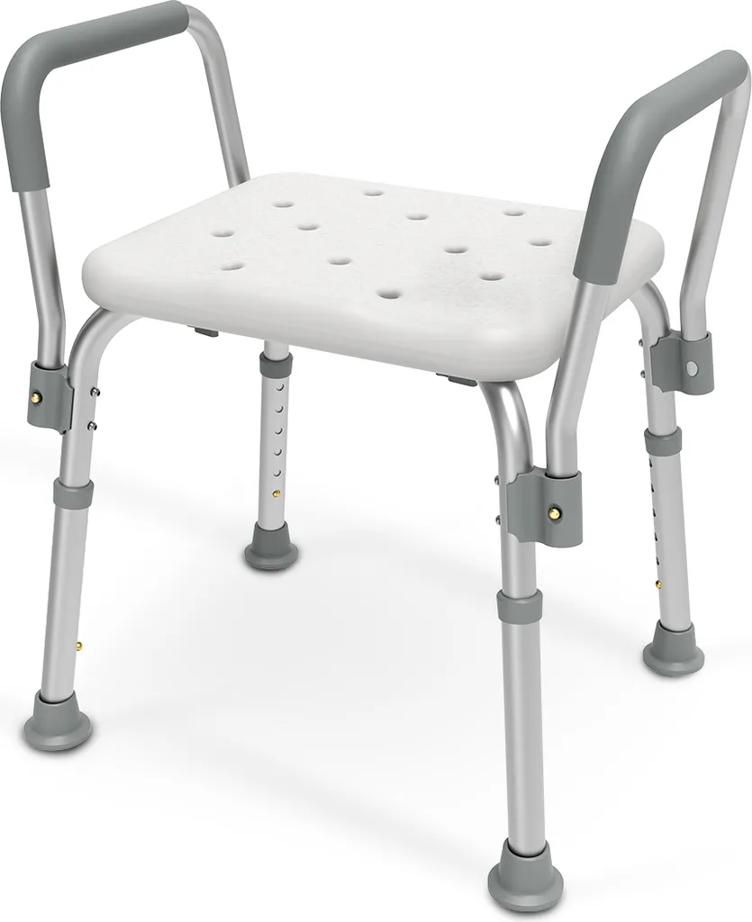 Tabouret de douche anti-chute réglable : sécurité senior charge 136 kg