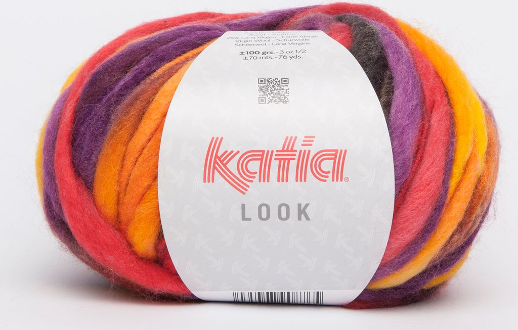 LOOK von Katia, dickes, farbenfrohes Schurwollmischgarn Produktbild 