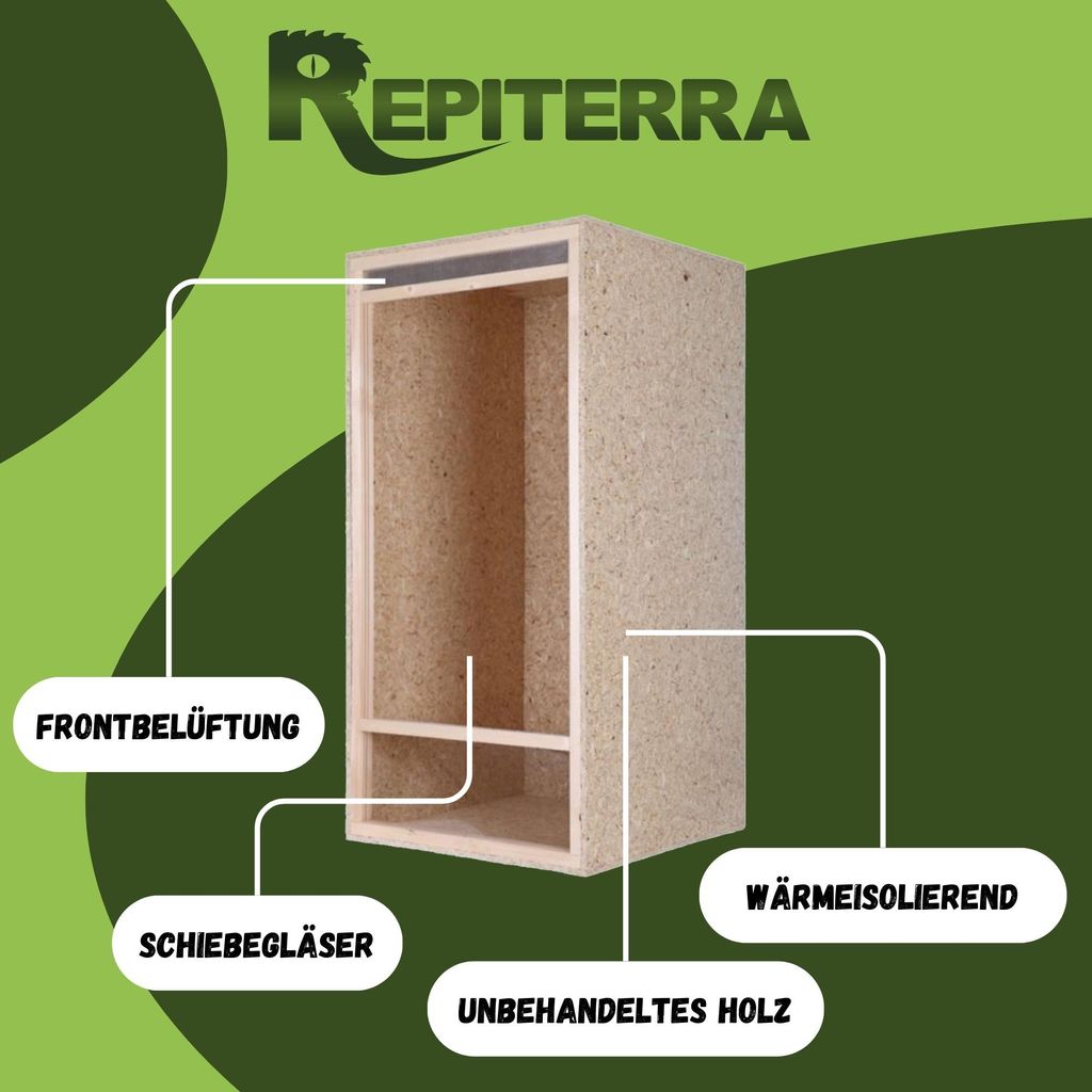 Repiterra® Hochterrarium Frontbelüftung Holzterrarium OSB Produktbild 2
