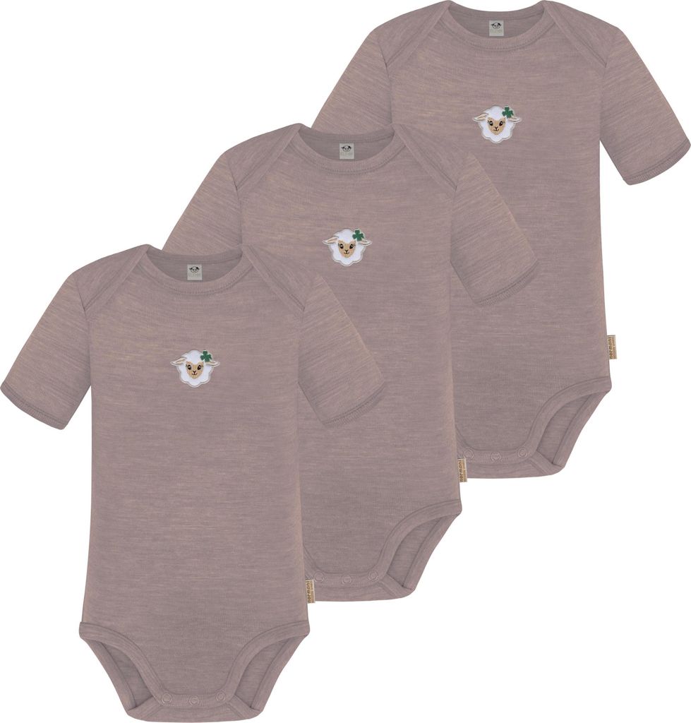 normani 3er Set Baby Merino Body Kurzarm