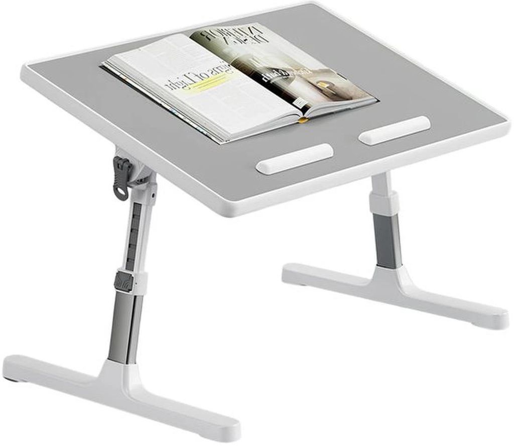 Verstelbare laptopstand met opvouwbare poten voor bed, bank en vloer, met stabiel en ruimtebesparend ontwerp
