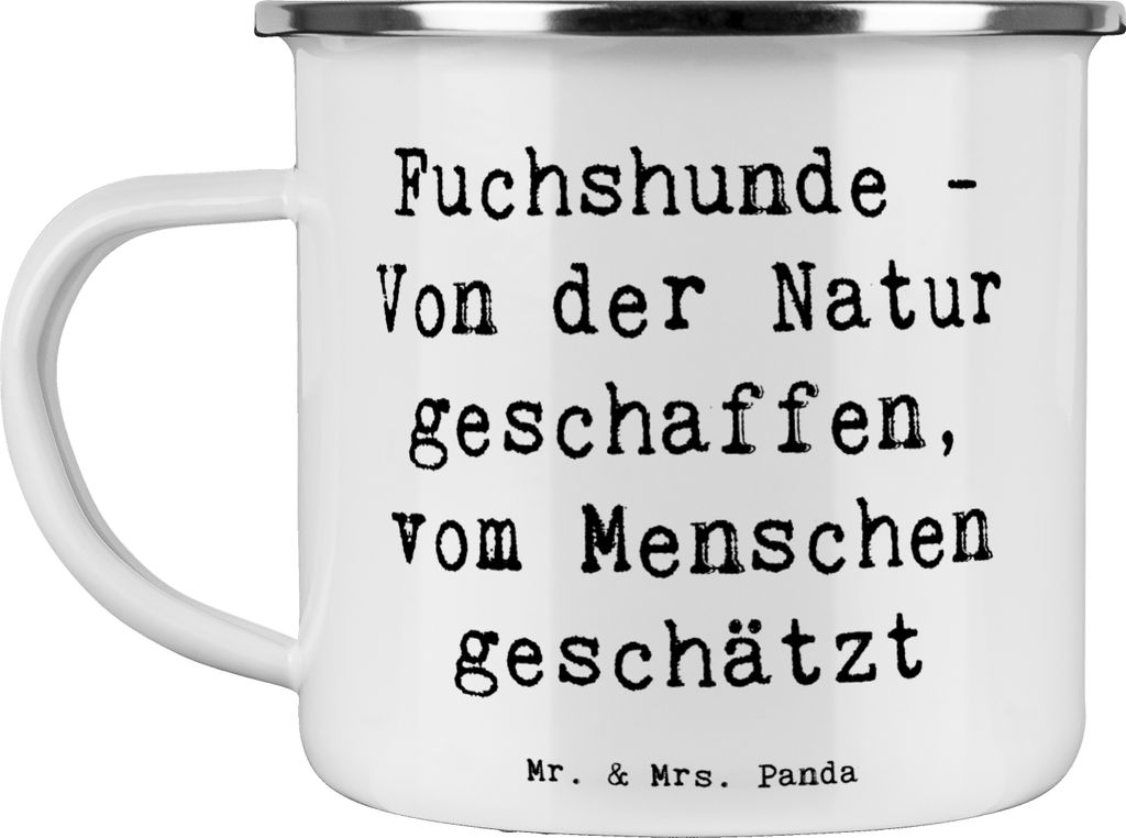 Mr. & Mrs. Panda Haferl Spruch Fuchshunde Liebe - Weiß - Geschenk, Zuneigung, Hunderassen Vielfalt, Hunderasse, Wildnis, becher emaille, Hundelieb...